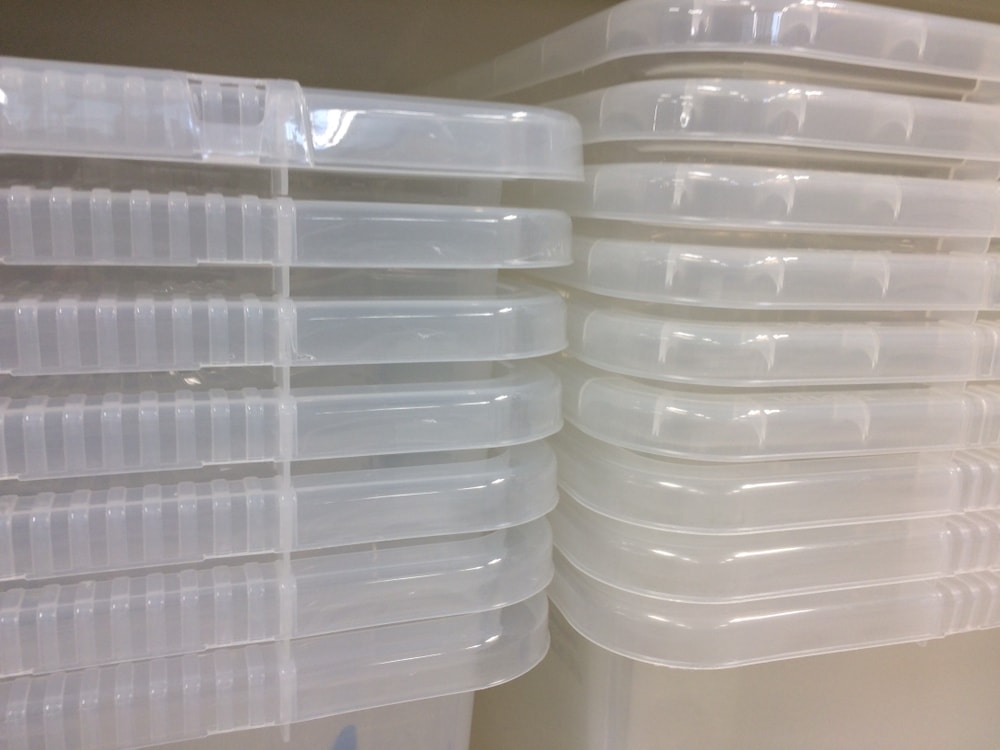 Large clear plastic containers