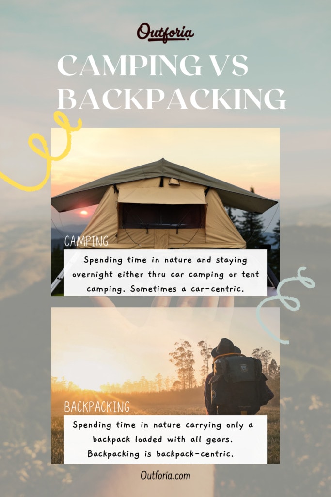 Camping vs Backpacking Graphic