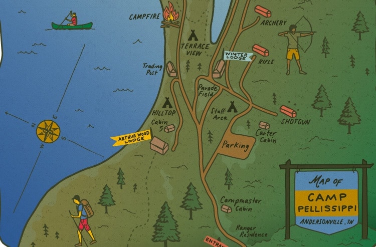 Camp Pellissippi map