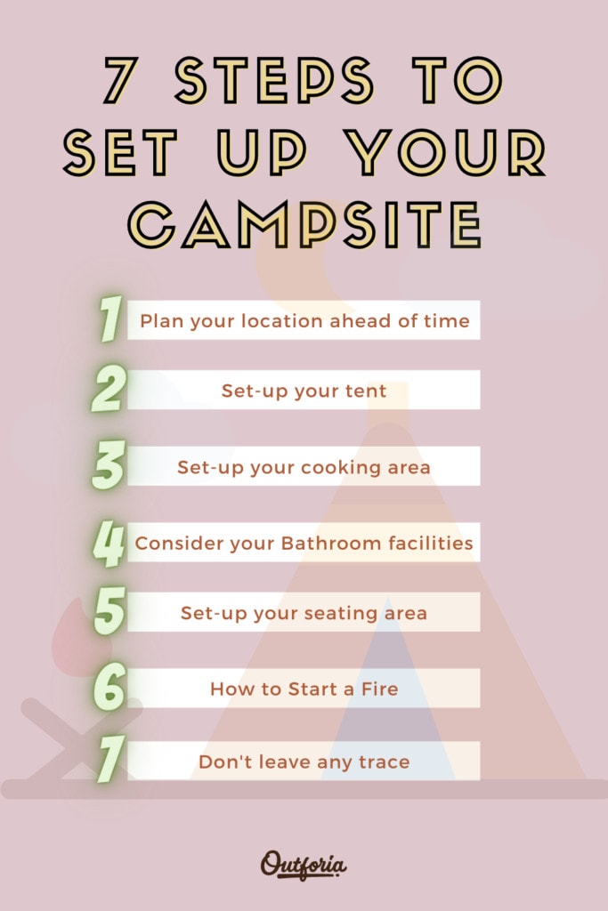 7 steps to set up your campsite for beginners
