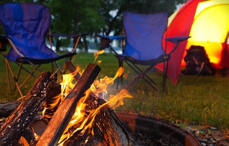 closeup image of a campfire 
