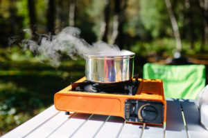 Camping stove on the table