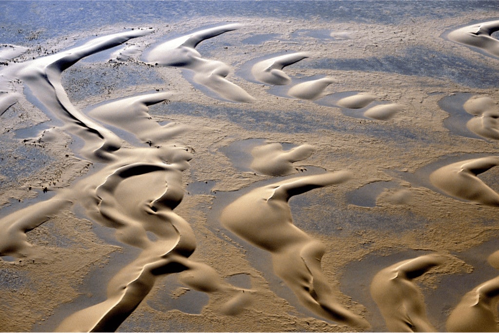 Barchan landform in Namib desert