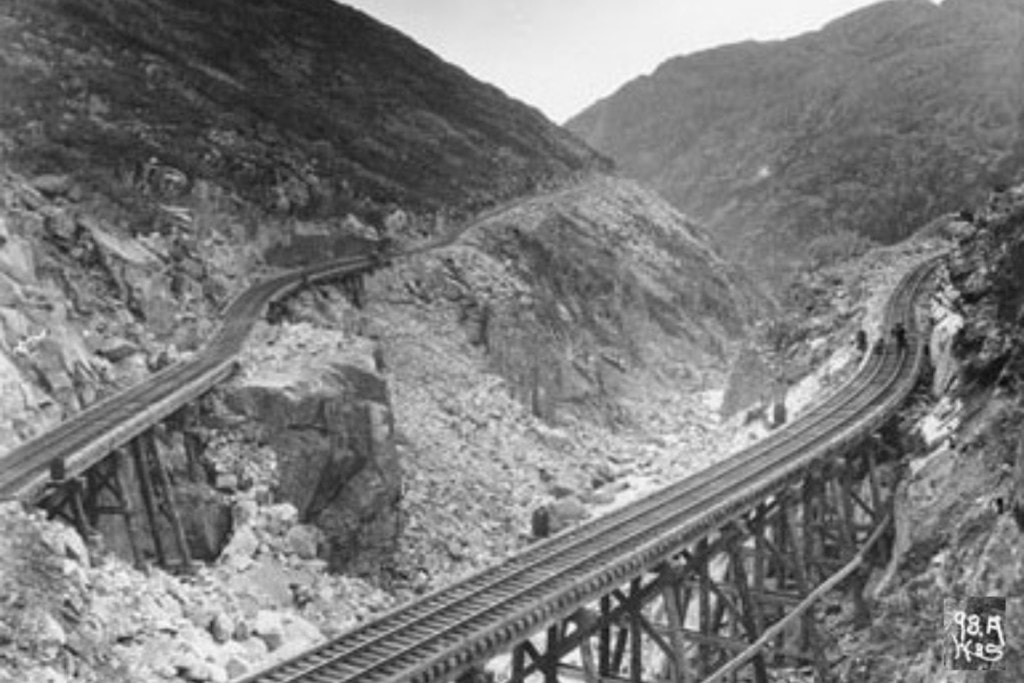 old photo of switchback trail