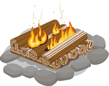 Icon of a platform campfire