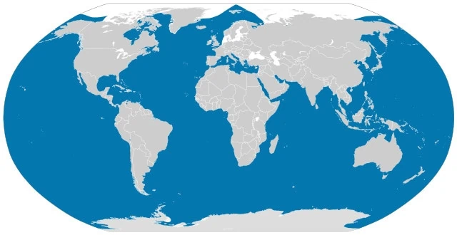 az orkák terjesztési térképe