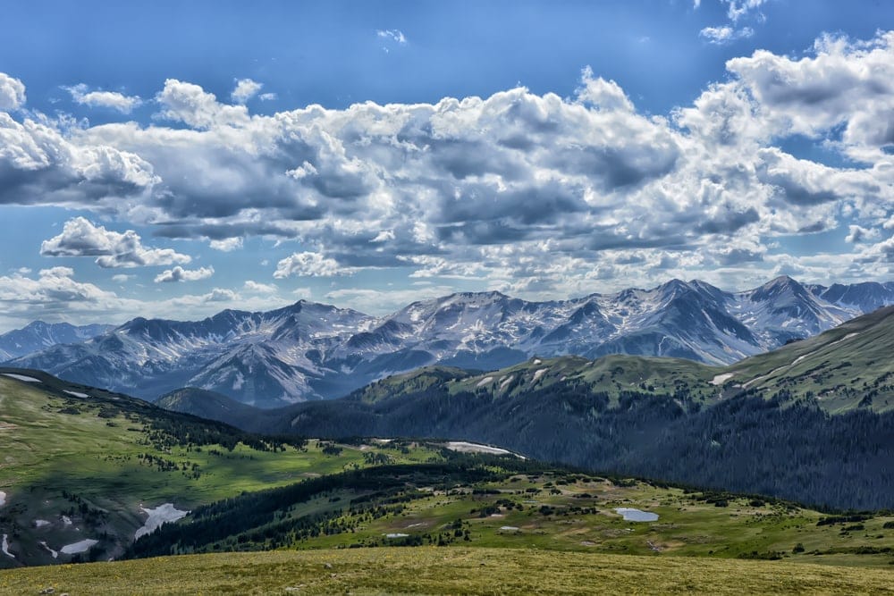 the elevated portion of the Rocky Mountain National Park taken at daytime