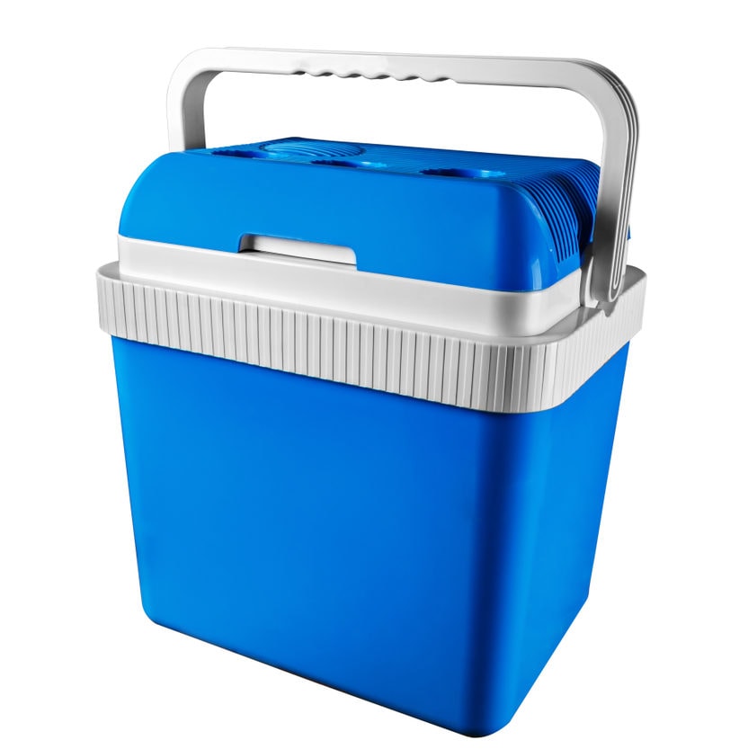 Electric cooler in white background