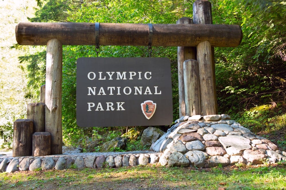 Olympic National Park signage in Washington