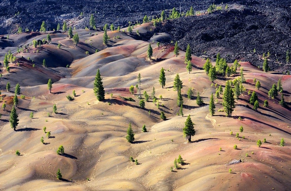 The Painted Dunes found in the the Lassen Volcanic National Park