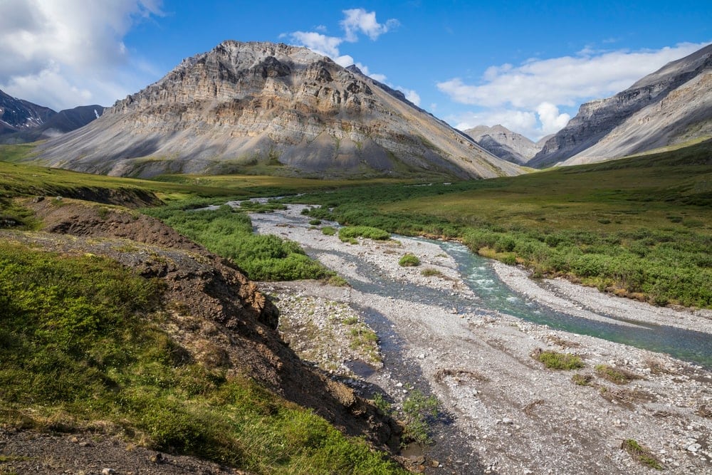 Stream flowing in the Gates of the Artic National Park, the least visited national park in the US