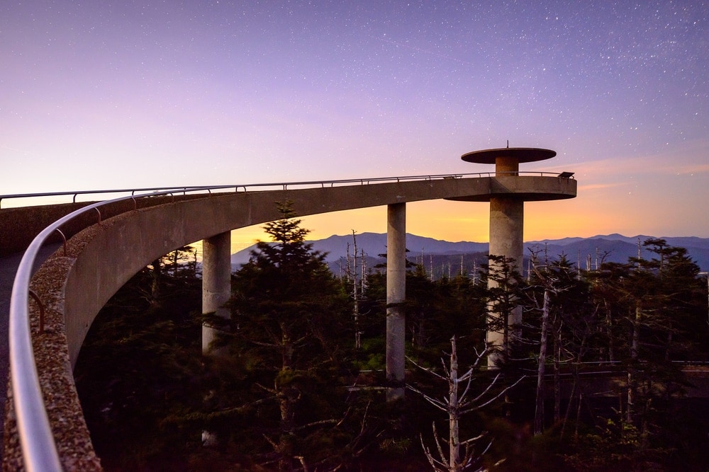 One of the major attraction in Great Smokey Mountain National Park, the Clingmans Dome
