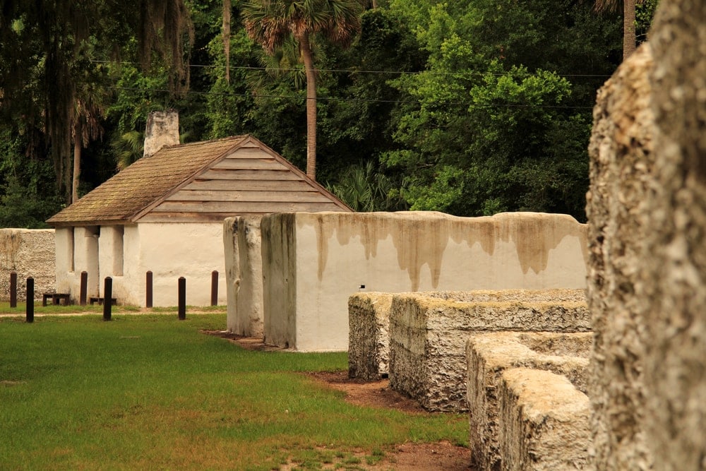 Old slave cabins at Kingsley plantation