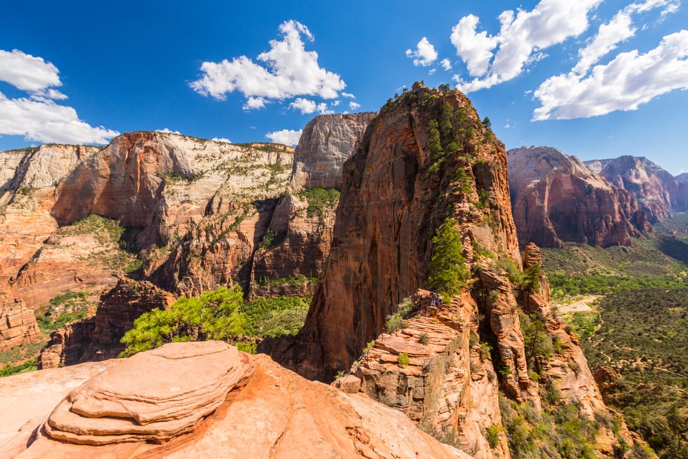 One of the famous spots in Zion National Park, Angel;'s Landing rock formation