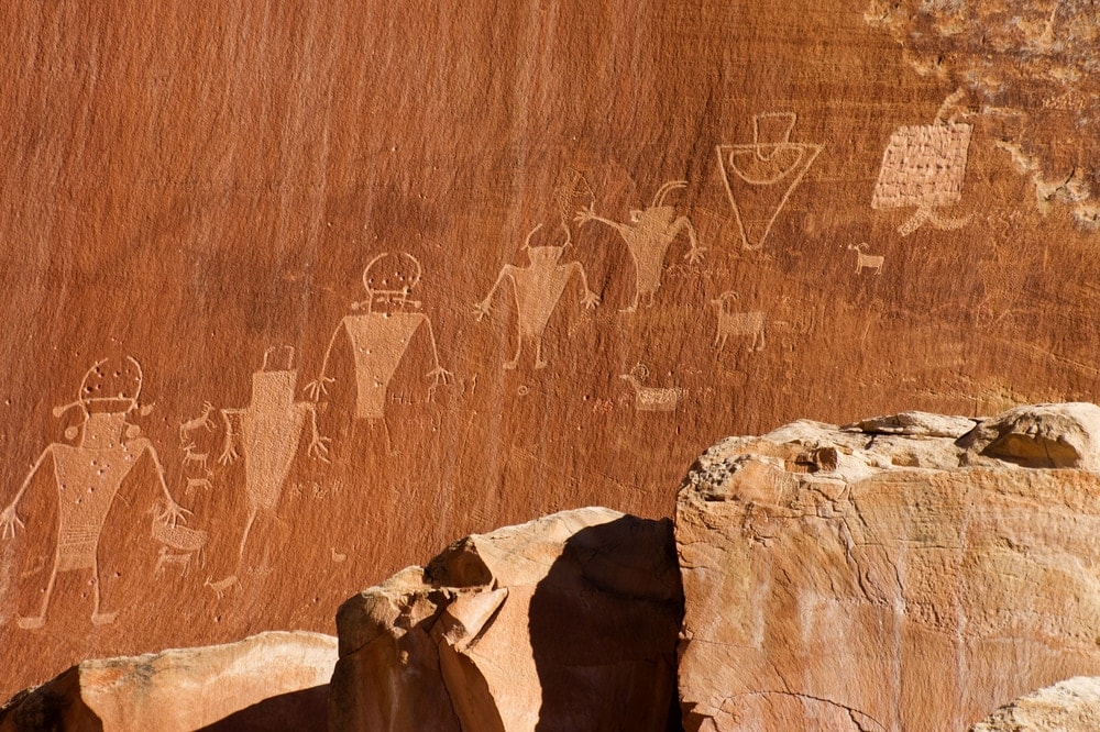 Fremont Indian culture petroglyph in the National Park Capitol Reef