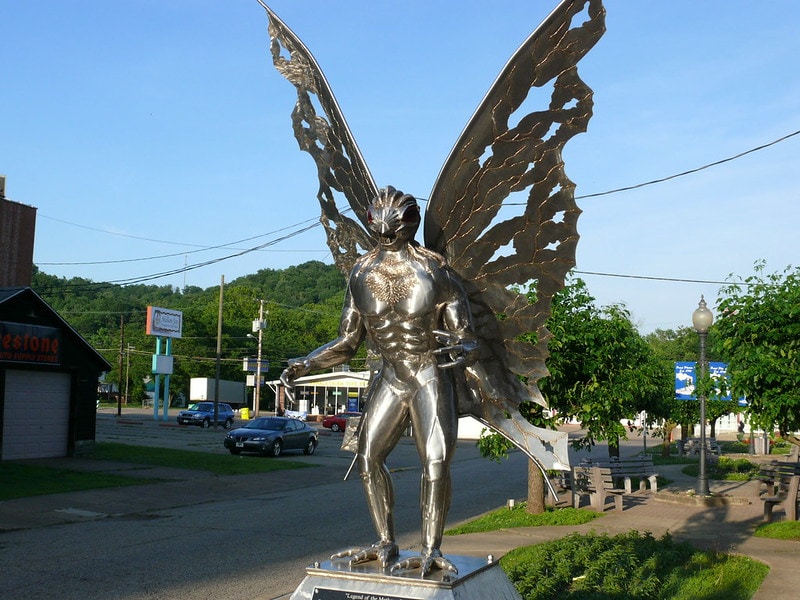Mothman statue standing in virginia