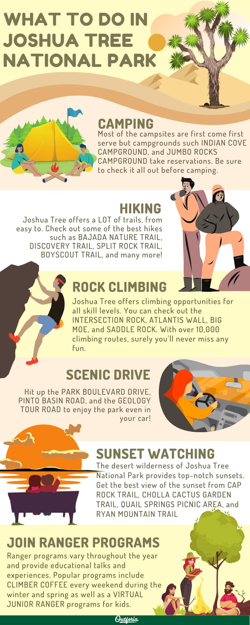 what to do in joshua tree inforgraphic