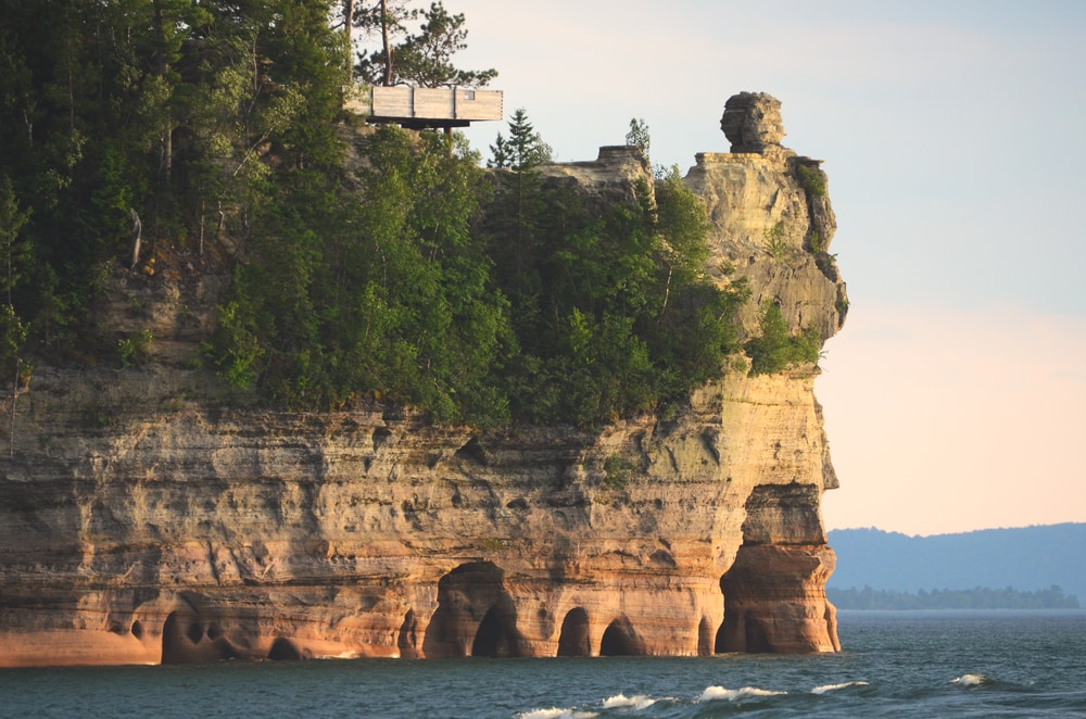Lake View of Miners Castle at Pictured Rocks National Lakeshore in Michigan
