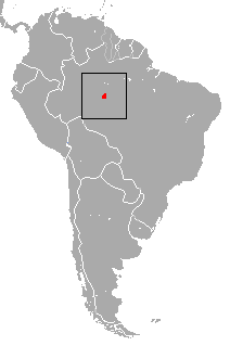 distribution map of the Roosmalens Dwarf Marmoset