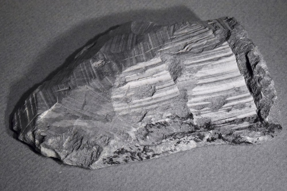 Soapstone, Metamorphic Rocks example, laying on a tissue