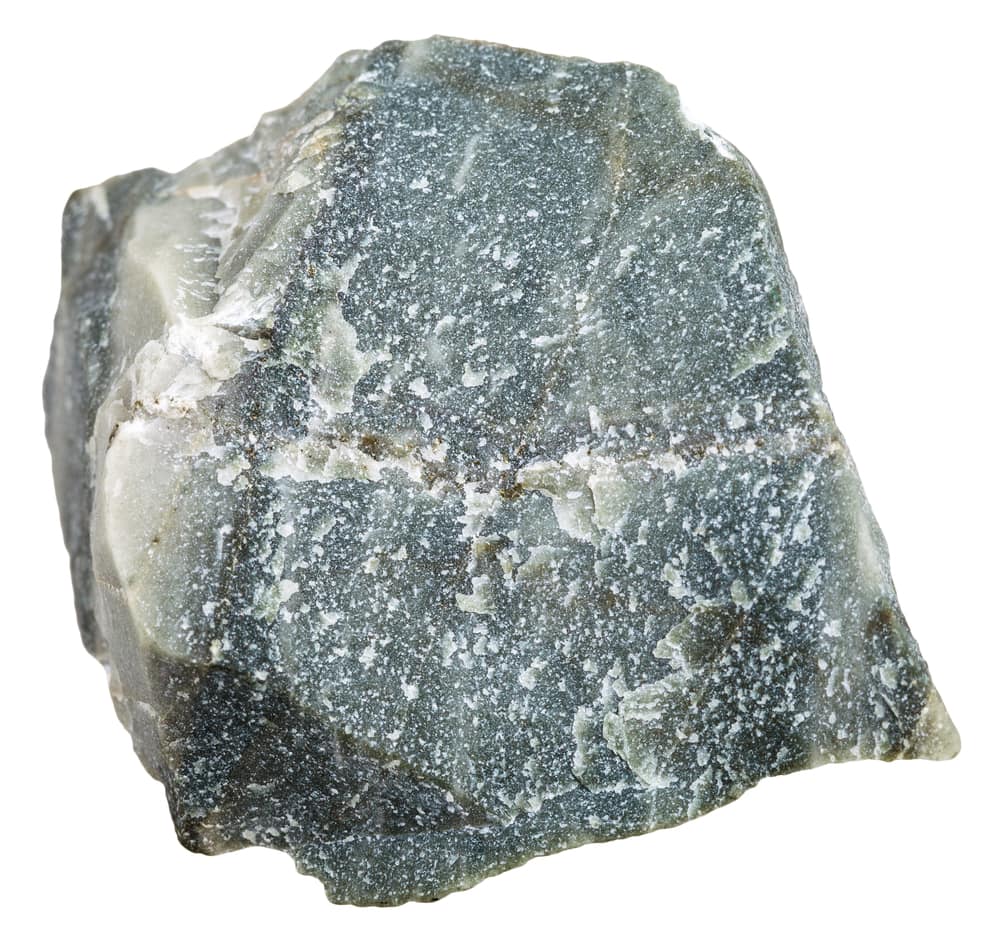 Hornfels, Metamorphic Rocks example, on white background