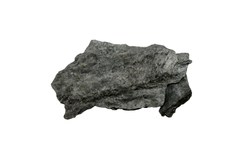Phyllite, Metamorphic Rocks example, on white background