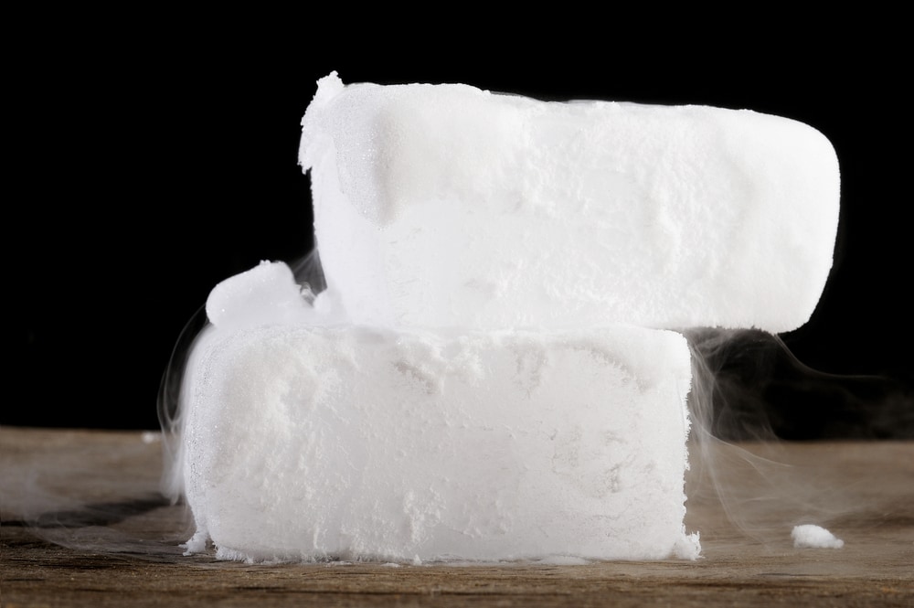 Two dry ice on top of each other