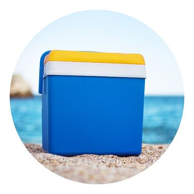 Standard cooler on the beach