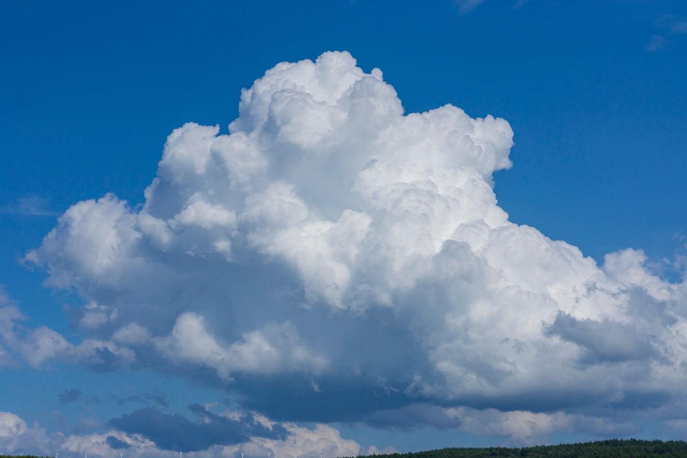 Cumulonimbus Clouds formed in a blue sky