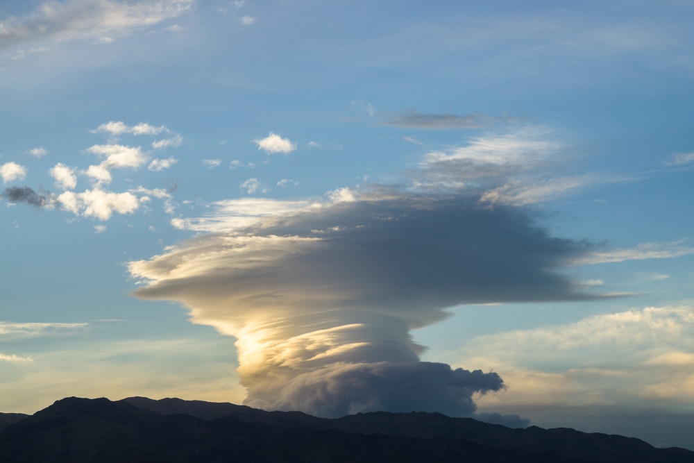 Cumulonimbus Clouds formed like a hurricane