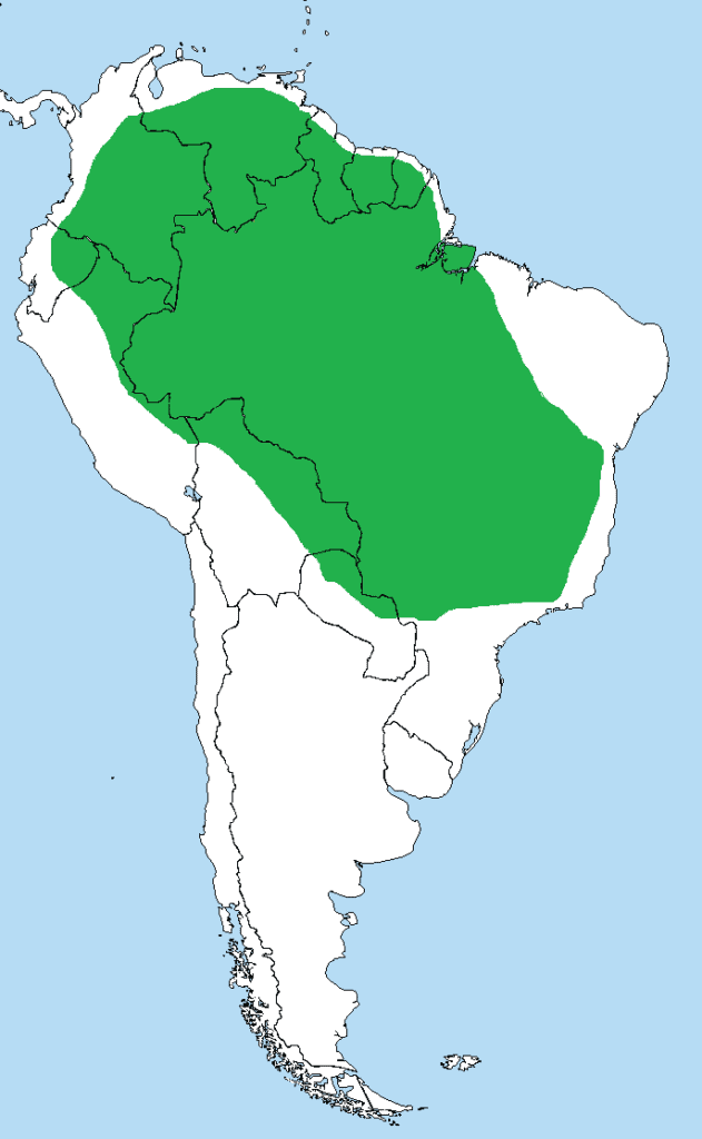 distribution map of the green anaconda