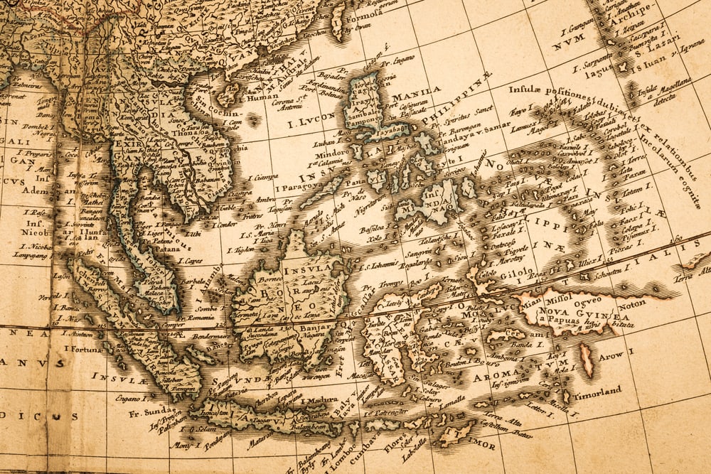 image of Philippines and Indonesia in a map