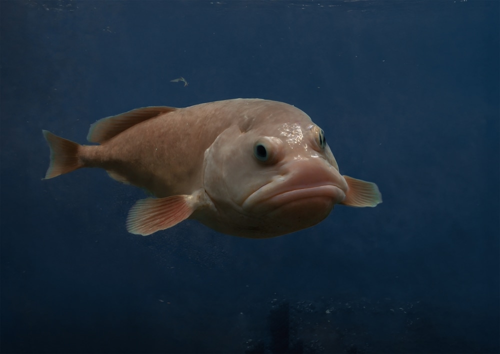 Blob fish, world's ugliest fish swimming in deep waters