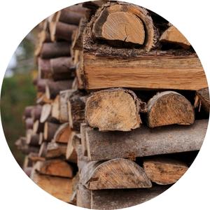 image of stacked firewood