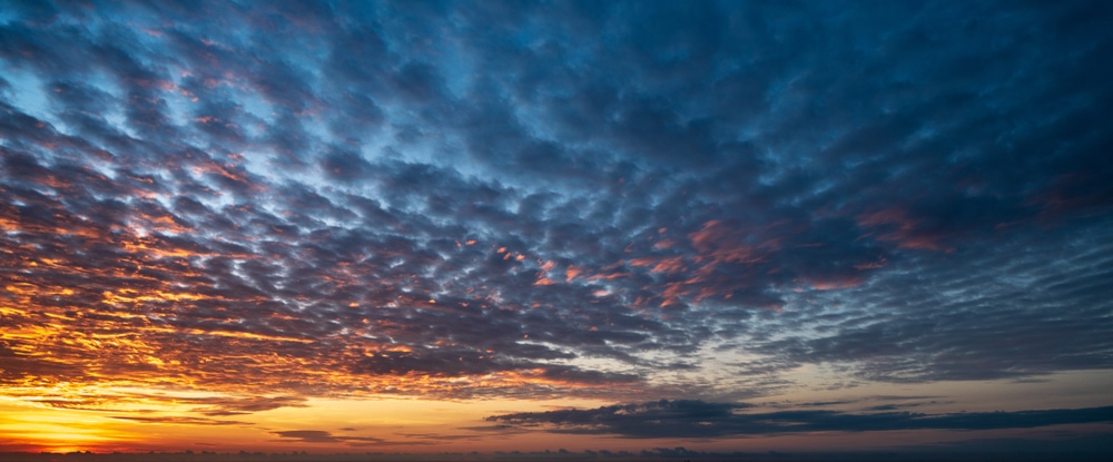 Cirrocumulus clouds during the dawn