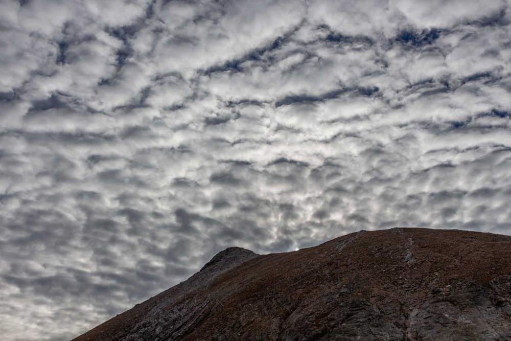 Cirrocumulus Clouds on top of a mountain