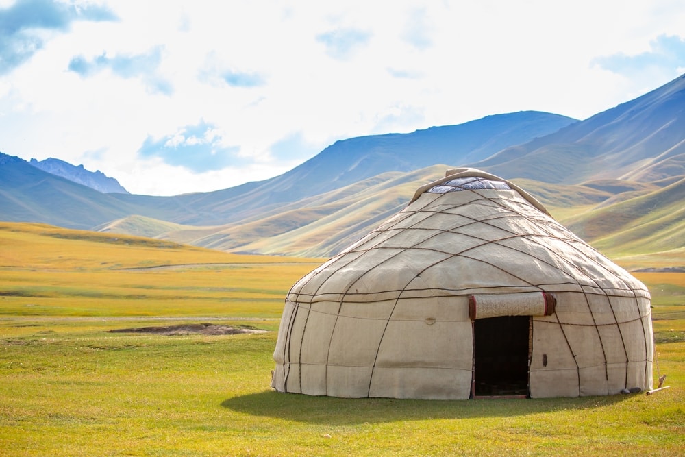 Yurt in the middle of a mountain