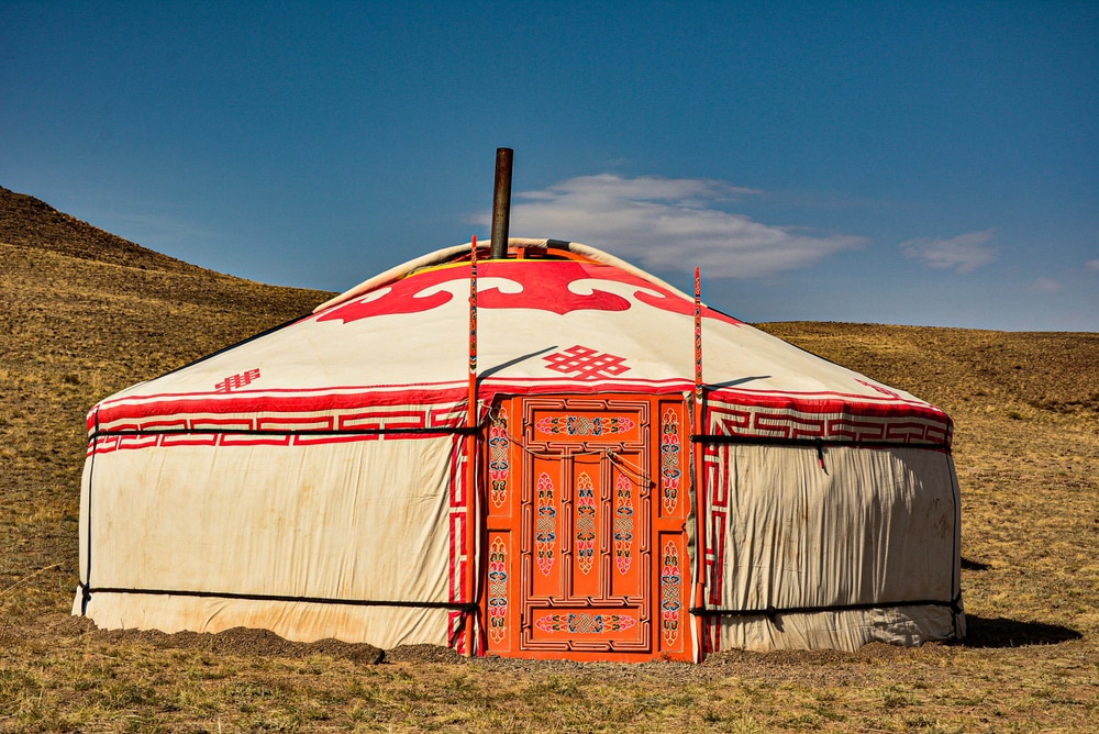 Yurt in the middle of the desert