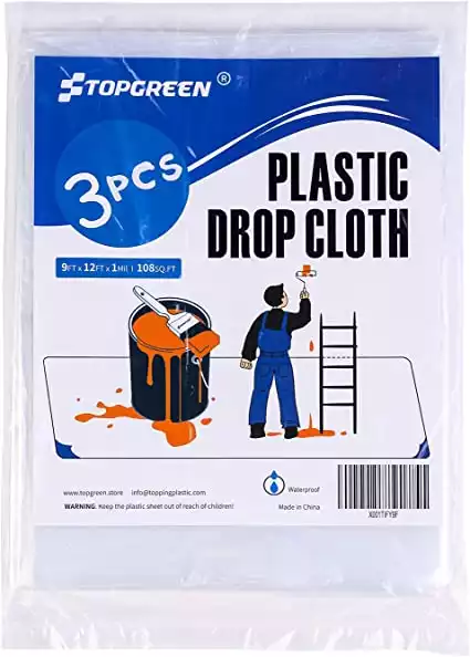 TOPGREEN Pack Plastic Drop Cloth