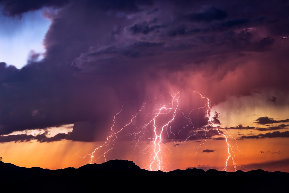 image of lightning  and dark skies