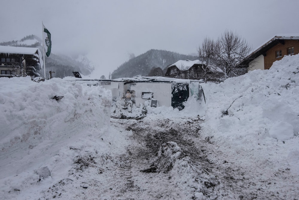 destruction caused by an avalanche 