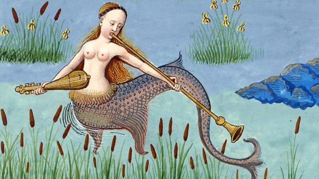 Painting of a mermaid in Medieval times