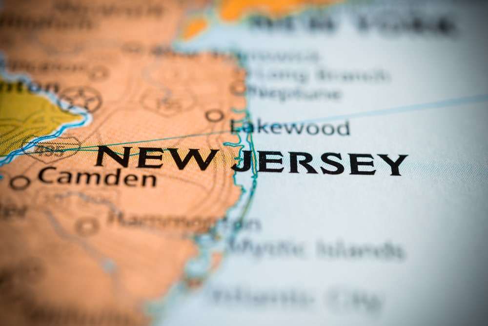 New Jersey on map