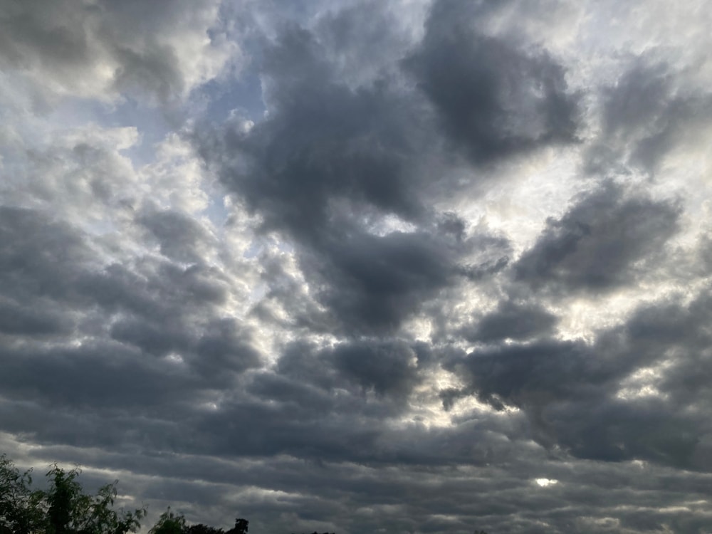 Stratocumulus clouds getting dark to fall a rain