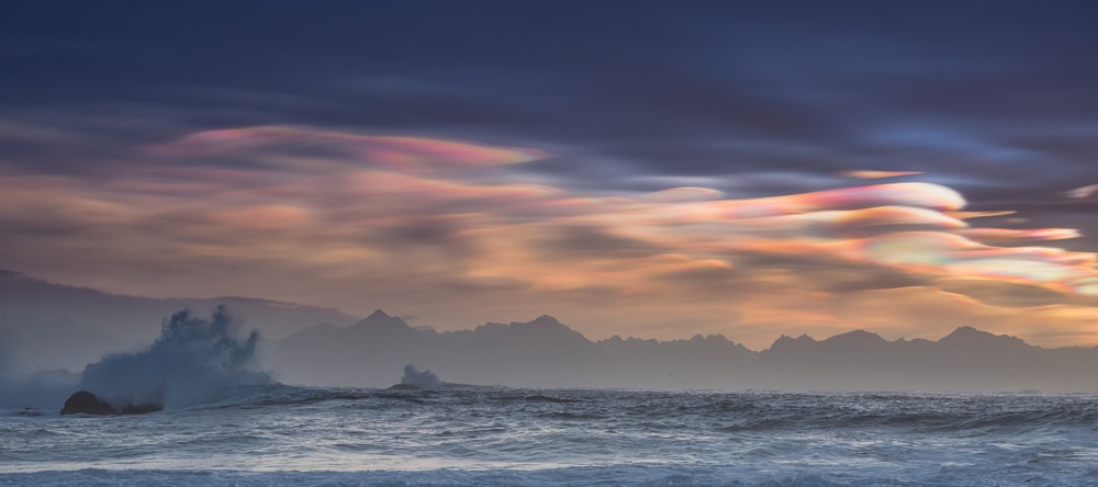 Polar stratospheric clouds on top of the sea