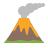 volcano with lava icon