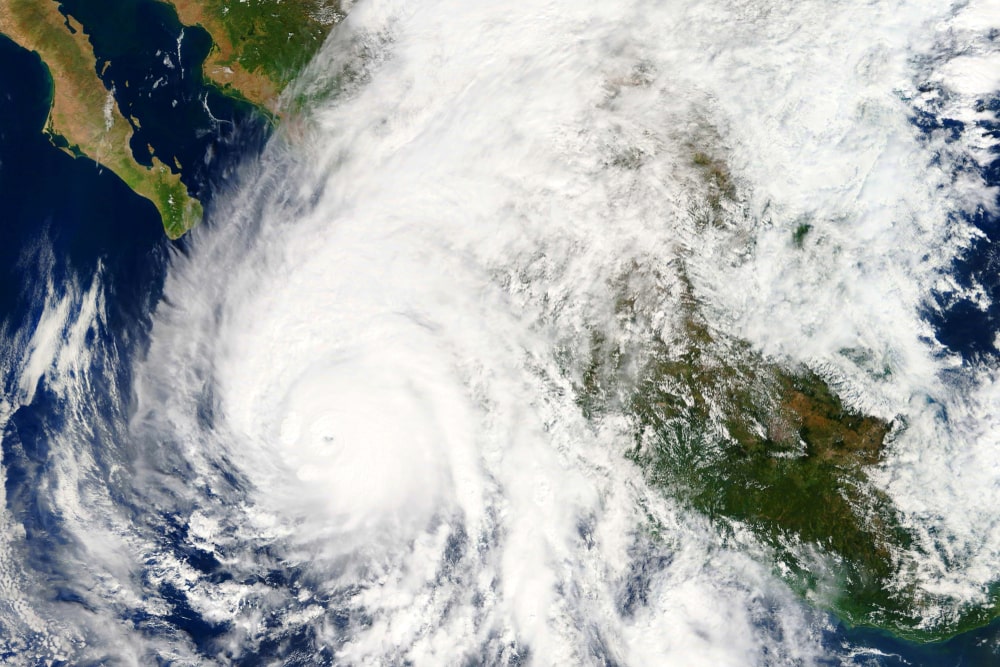 Hurricane Wilma landing in the United States
