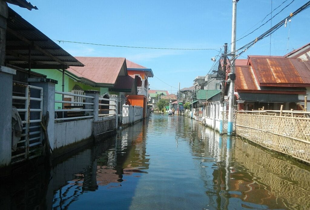 Flood in the Philippines during Super Typhoon Rolly