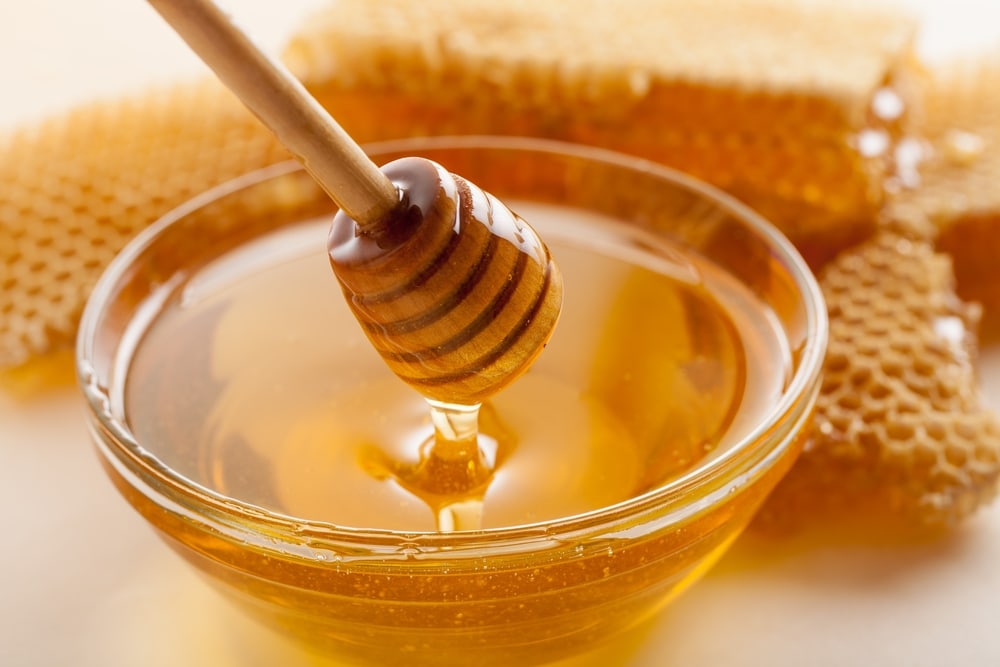 Stick dipped on a honey