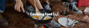 Camping food list featured image